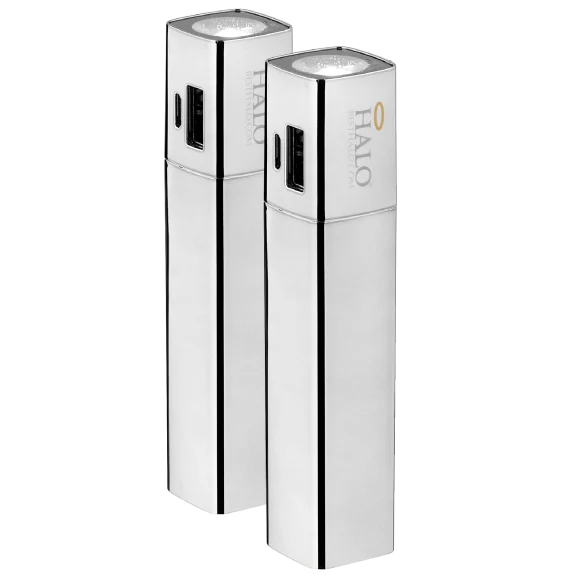 2-Pack: Halo Shine 3,000mAh 2-in-1 Flashlight Phone Charger