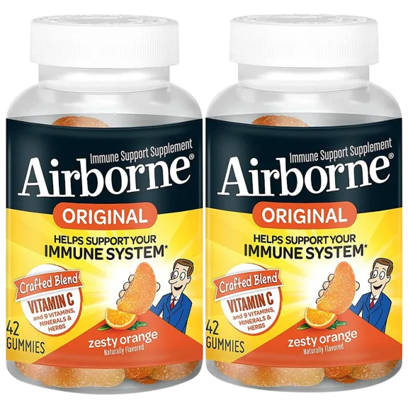 2-Pack: 42-Count Ariborne Zesty Orange Vitamin C Gummies