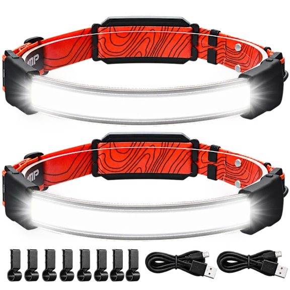 2-Pack: Hakol Rechargeable LED Headlamps