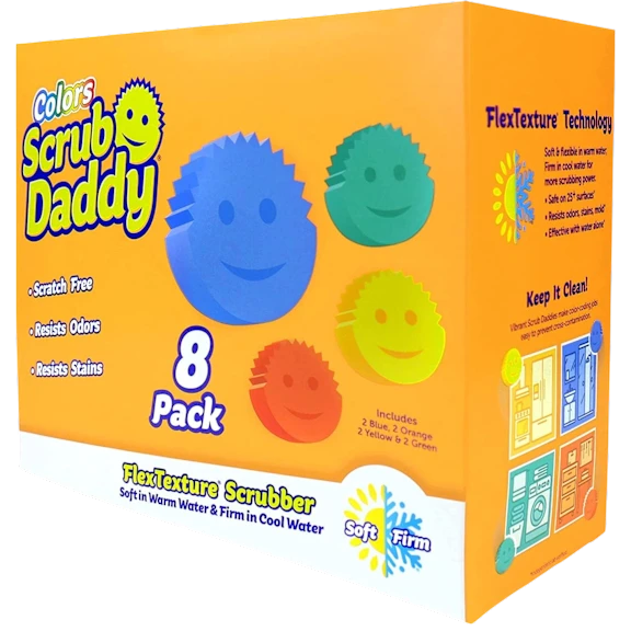 8-Pack: Scrub Daddy Scratch-Free Multipurpose Dish Sponge