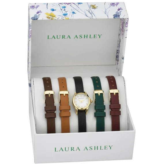 Laura Ashley Ladies Watch with Interchangeable Band Set