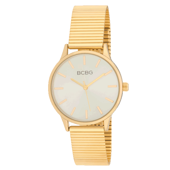 BCBG Women's Round 34mm Horizontal Link Watch