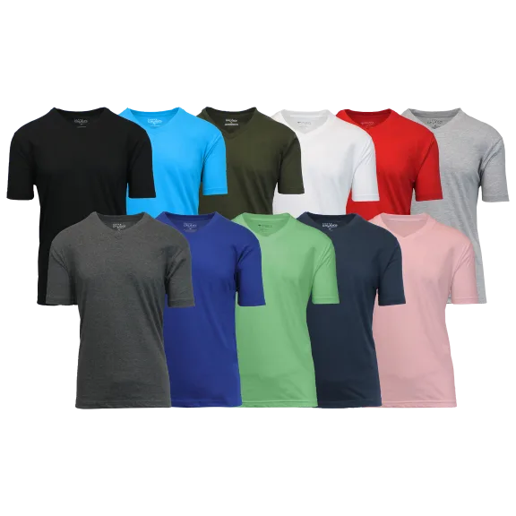6-Pack: Men's Assorted Short Sleeve V-Neck Tee