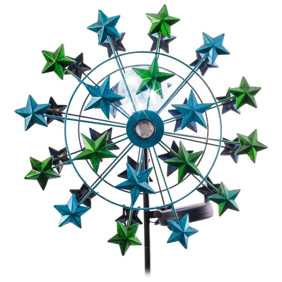 Crosslight Star Wind Spinner Solar Garden Light (60-inch)