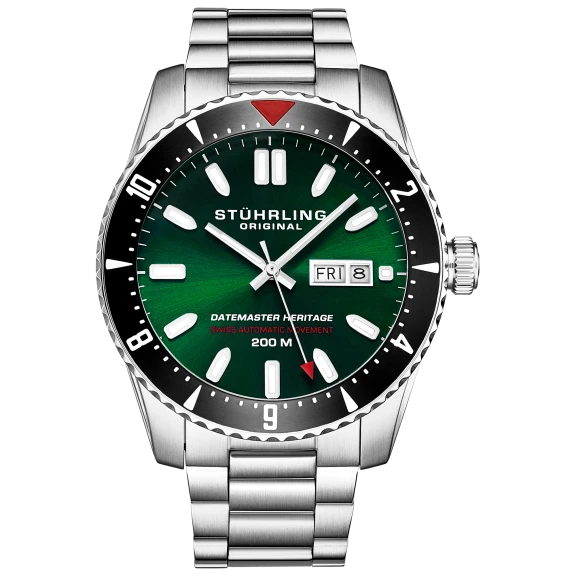 Stührling Men's Stainless Steel Automatic Dive Watch