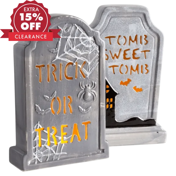 Mr. Halloween 10" Ceramic LED Tombstone with Timer