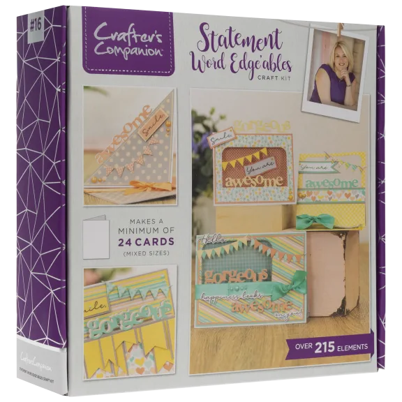 Crafter's Companion Craft Box - Statement Word Edge'ables Set