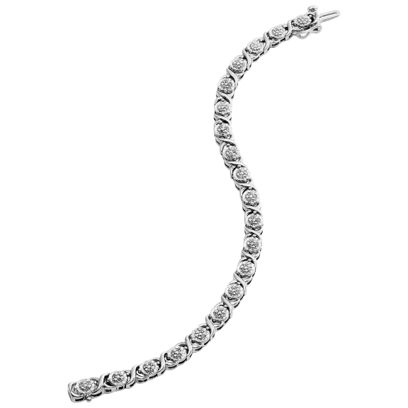 Savvy Cie 0.24 Carat TW Diamond Tennis Bracelet