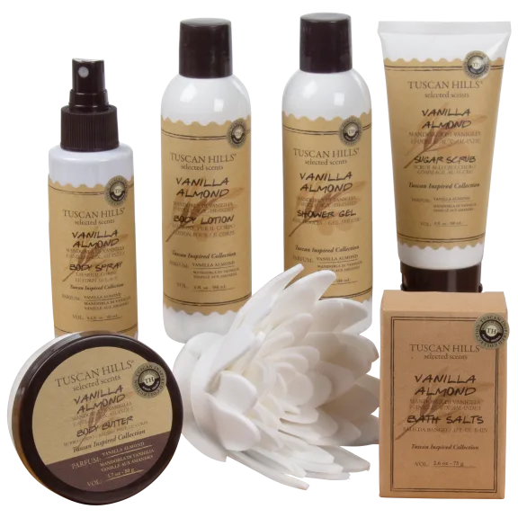 Tuscan Hills Vanilla Almond Scent Body Care 7-Piece Set