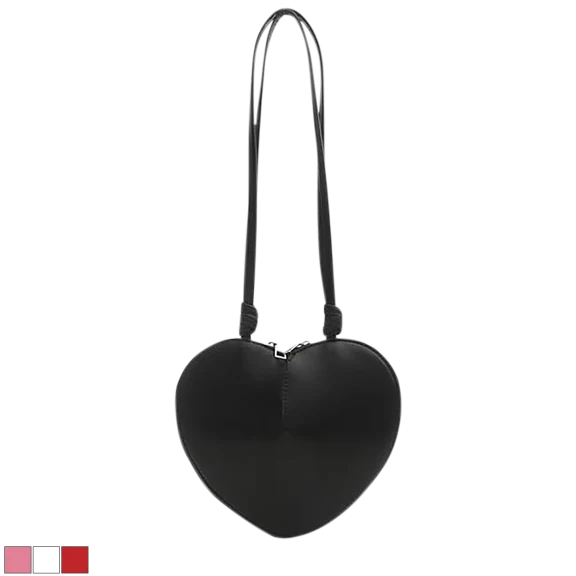 Lior Solid Color Heart Shape Shoulder Bag