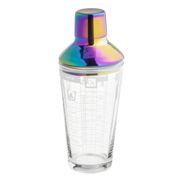 Cambridge Rainbow Cocktail Shaker with Recipe Guide