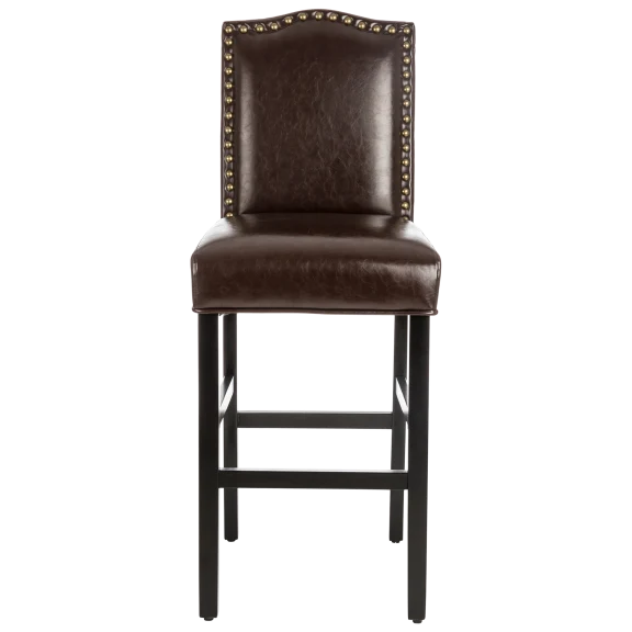 2-Pack: Glitzhome Coffee Leatherette Bar Chairs