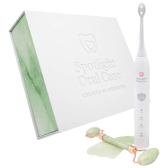 Spotlight Oral Care Sonic Toothbrush, Teeth Whitening Kit & Jade Facial Roller