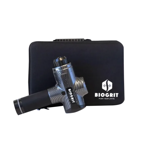BIOGRIT by IQ Massage Gun with 8 Attachments and Hard Case
