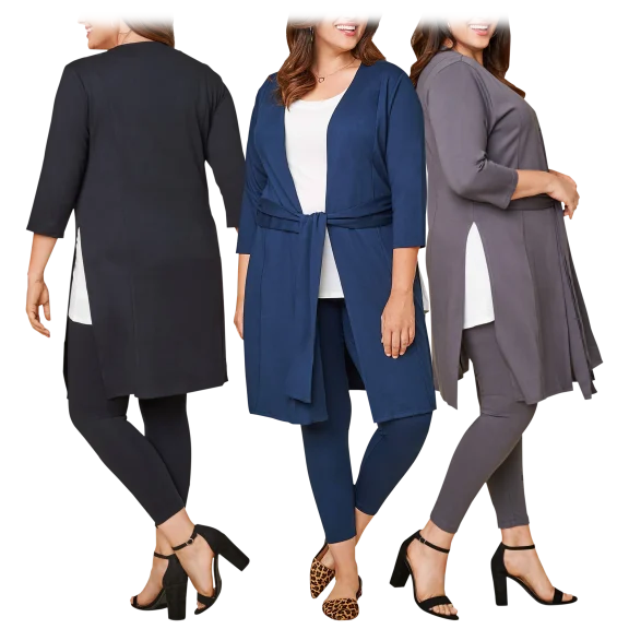 3-Pack: Seek No Further Ladies Plus Size Ladies Cardigan