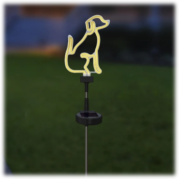Touch Of Eco Solar LED Decorative Neon Garden Stake Light (Dog)