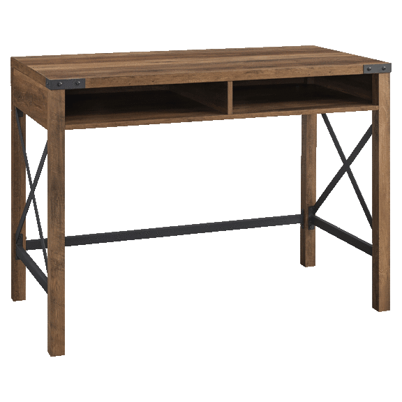 Walker Edison Metal X 42" Farmhouse Metal and Wood Desk