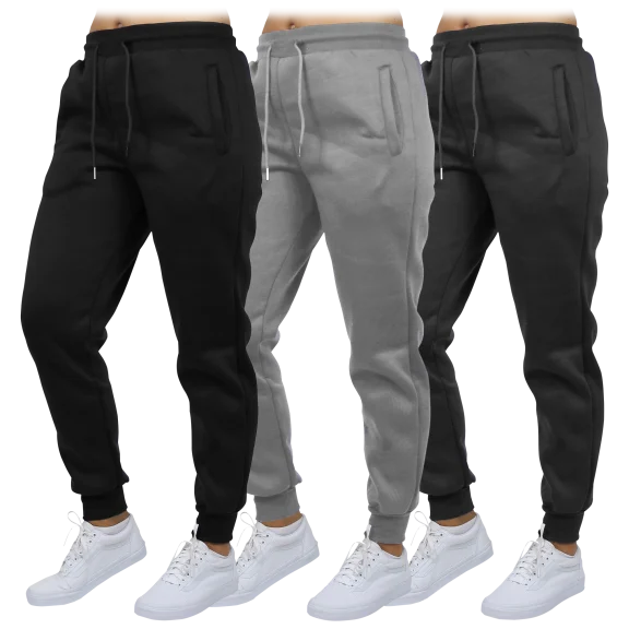 3-Pack: Women's Loose Fit French Terry Jogger Lounge Pants