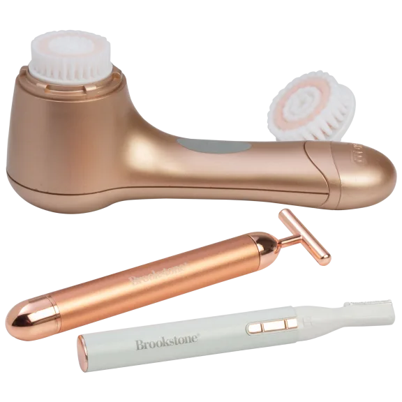 Brookstone 3-Piece Facial Beauty Set
