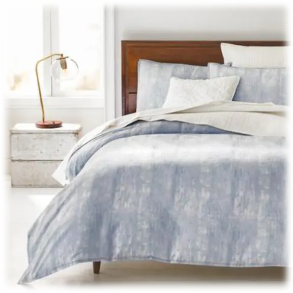 Threaded Glacier Printed Duvet Cover
