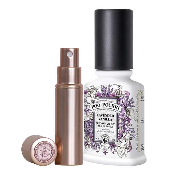 Poo-Pourri Rose Gold Glitzy & Lavender Vanilla Set (2oz)