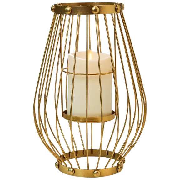 Luminara Outdoor Madison Wired Lantern Melted Matte Moving Flame