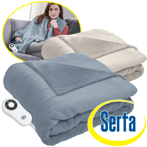 Serta Heated Cuddler Throw with Pockets