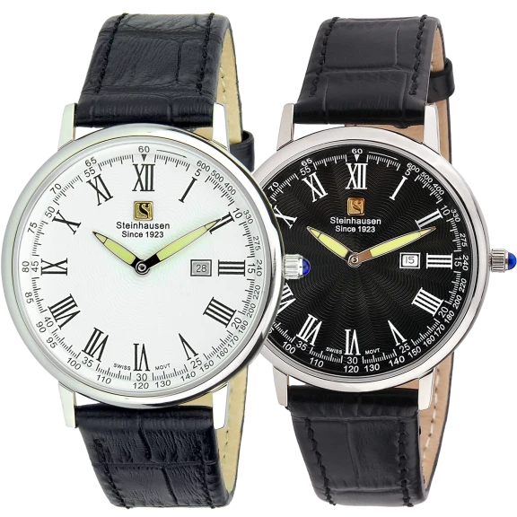 Men's "Altdorf" Swiss Quartz Watch w/Silver Case by Steinhausen