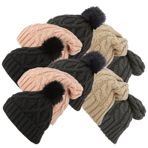 10-Pack: Acesori Premium Knit Beanies