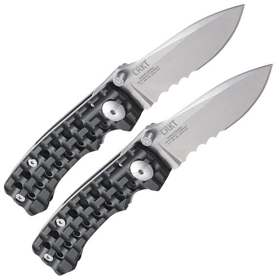 2-Pack: CRKT Ruger Go-N-Heavy Compact Veff Serrated Knives