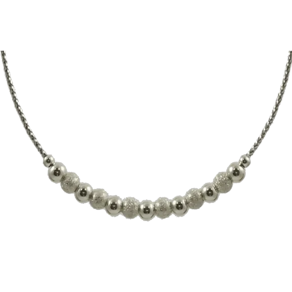 Savvy Cie Italian 18K Gold Sterling Silver Bead Necklace
