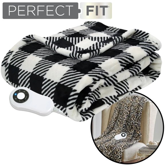 Perfect Fit 50" x 60" Electric Heated Printed Throws