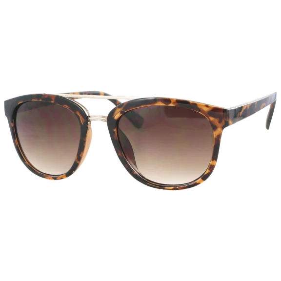 Jones New York Tortoise Modified Round Frames With Gradient Brown Lenses