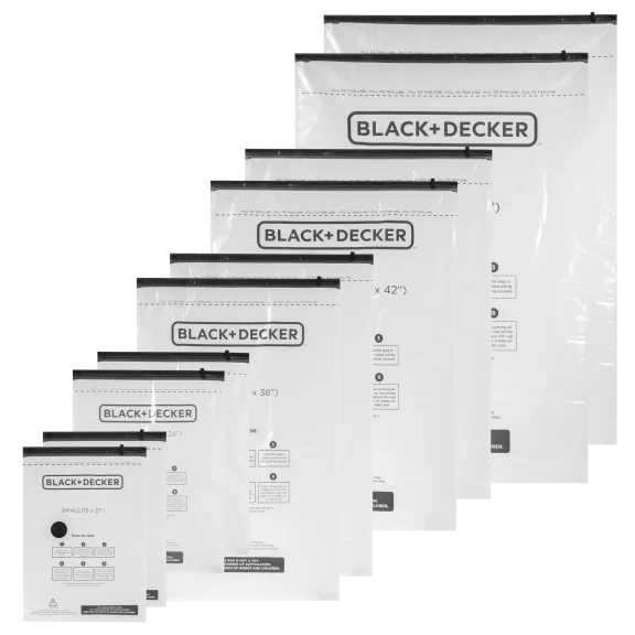 10 Piece: Black & Decker Space Saver Vacuum Storage Bags