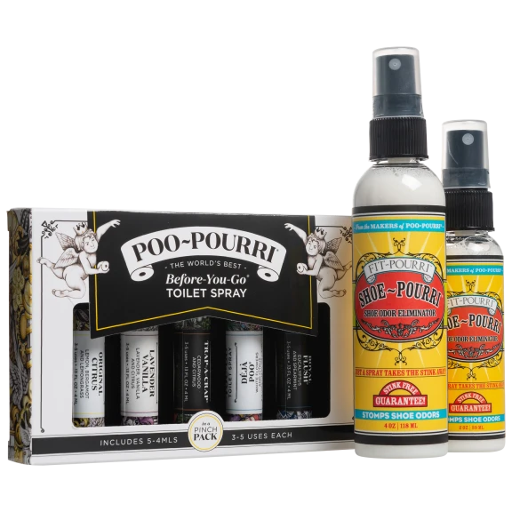Shoe-Pourri Shoe Spray (6oz) with Poo-Pourri Travel Spray Gift Set