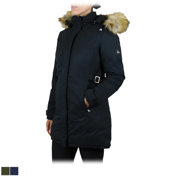 Women's Heavyweight Classic Long Full-Zip Parka Jacket With Detachable Hood