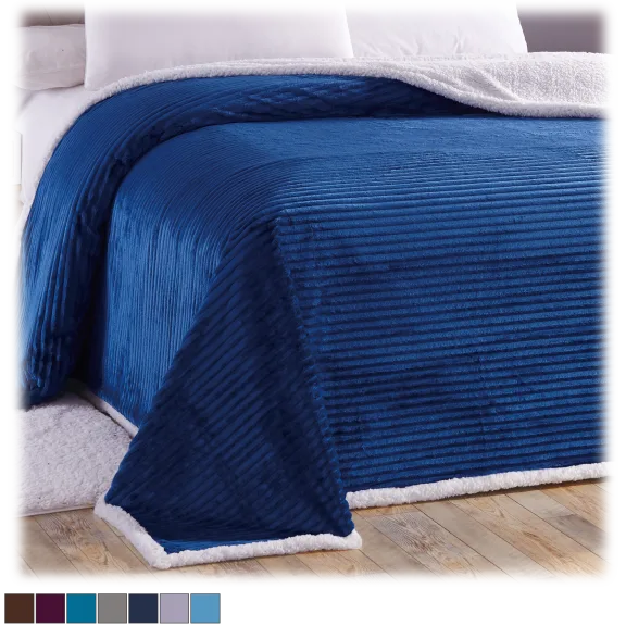 Noble House Corduroy Microfiber Plush Blanket