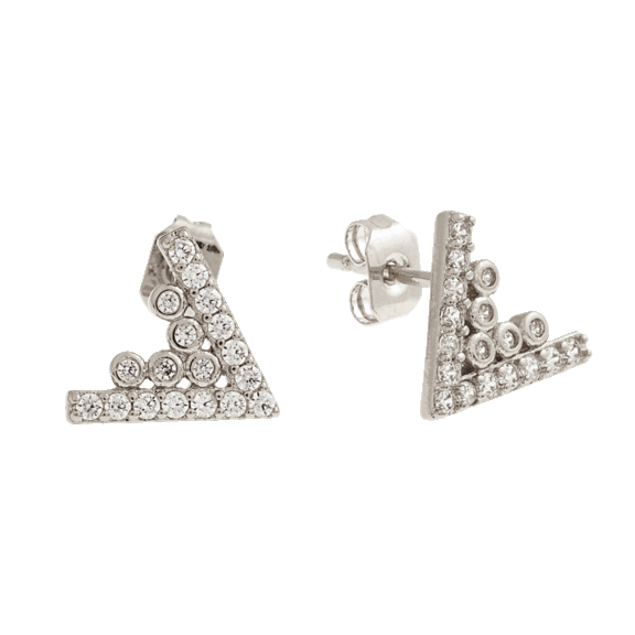 Sole du Soleil Lupine 18k Gold Plated Triangle Stud Earrings
