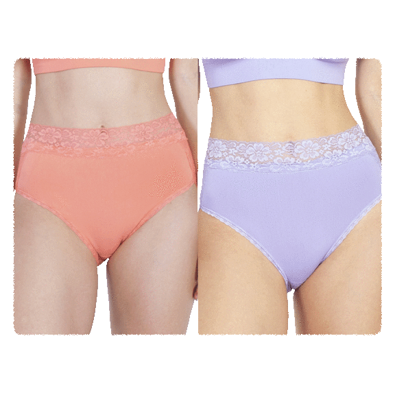 2-Pack: Rhonda Shear Seamless Brief with Lace Detail
