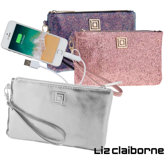 Glitter & Metallic Charging Wristlets w/RFID Theft Protection by Liz Claiborne