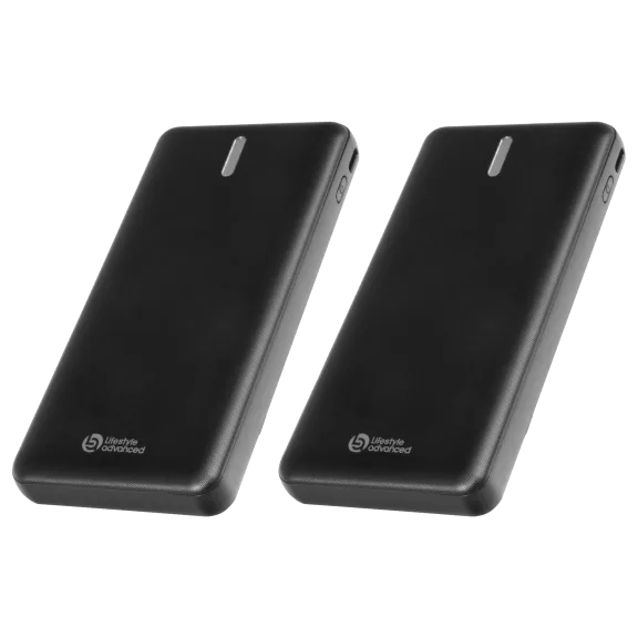 2-Pack: Lifestyle Advanced 10,000mAh Power Bank with Charging Cables