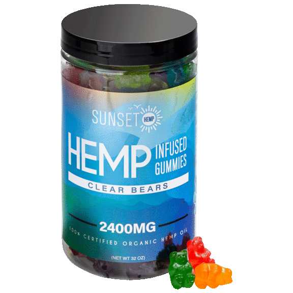 Sunset Hemp Clear Hemp Infused Gummy Bears 600MG - 2400MG