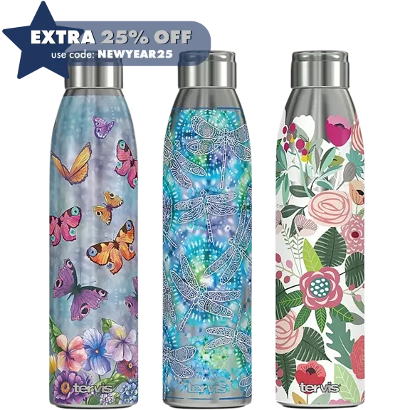 3-Pack: Tervis 25oz Slim Carafe Tumblers