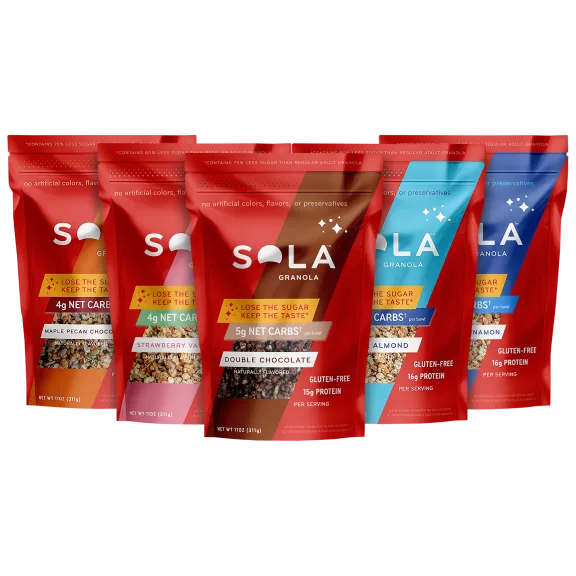 6-Pack: Sola Low Carb Gluten-Free Granola (11 oz bags)
