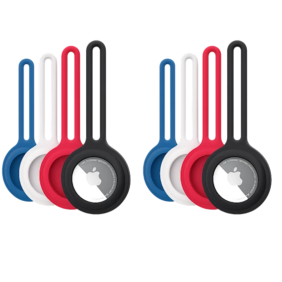 8-Pack: Hypergear AirCover Silicone Loop for AirTag (Multi-Color)