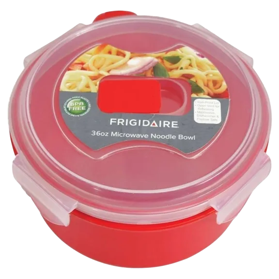 2-Pack: Frigidaire 36oz Microwavable Noodle Bowls with Lids