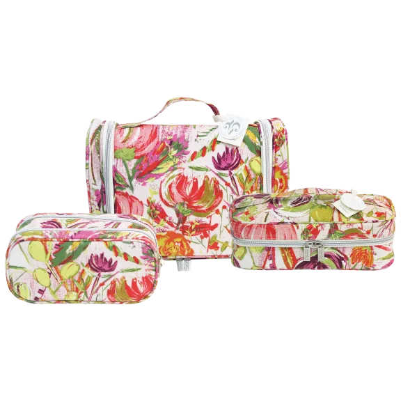 Tonic Australia Pink Bell Flower Essential Travel Organizer Kit