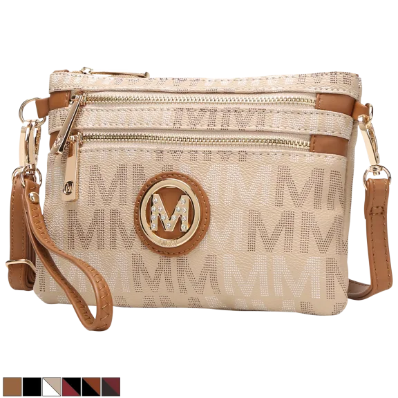 MKF Collection Helen Milan “M” Signature Crossbody Wristlet by Mia K