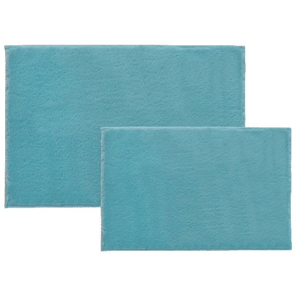 Bibb Home 2-Piece Faux Fur Bath Mat Set