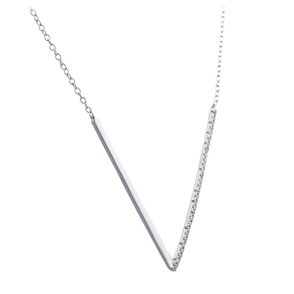 Olivia Soho Sterling Silver Gold Plated V Shaped Necklace